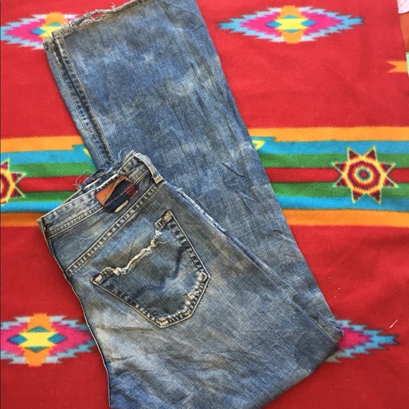 AG Fillmore Jeans Upcycled Acid Washed Distressed - Picture 4 of 15
